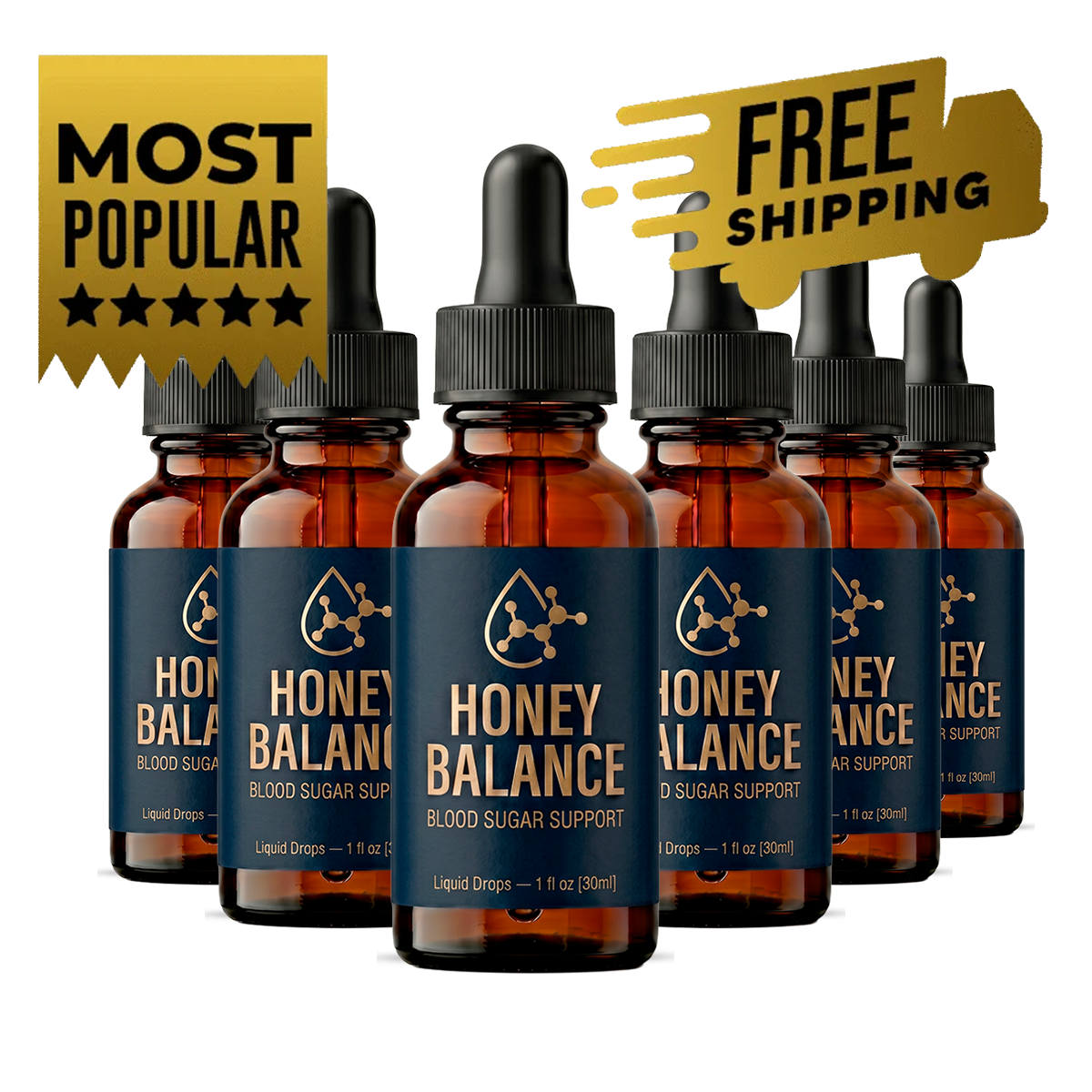 HoneyBalance supplement six-bottle package