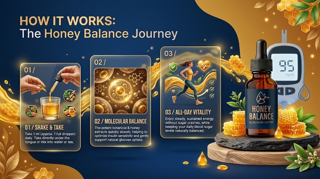 How HoneyBalance works: shake and take, molecular balance, all-day vitality